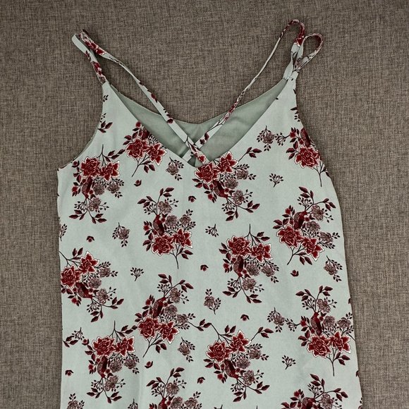 Olive + Oak Shift Dress Floral Small Sleeveless Spaghetti Straps  Lightweight - Picture 13 of 16